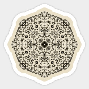 Tea Time Mandala Sticker